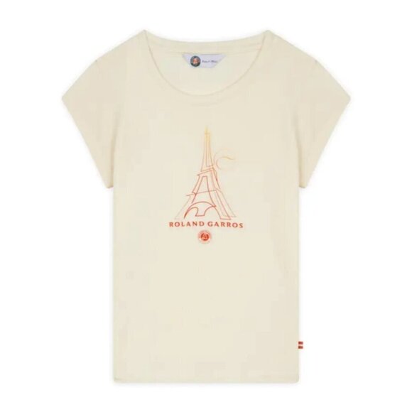 ROLAND GARROS Paris Tennis French Open Ivory T-Shirt Medium - Picture 1 of 12